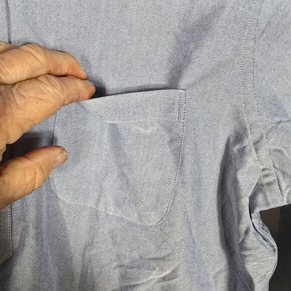 Brooks Brothers Button Down Dress Shirt Large‎ Men's Blue Long Sleeve - Picture 4 of 8
